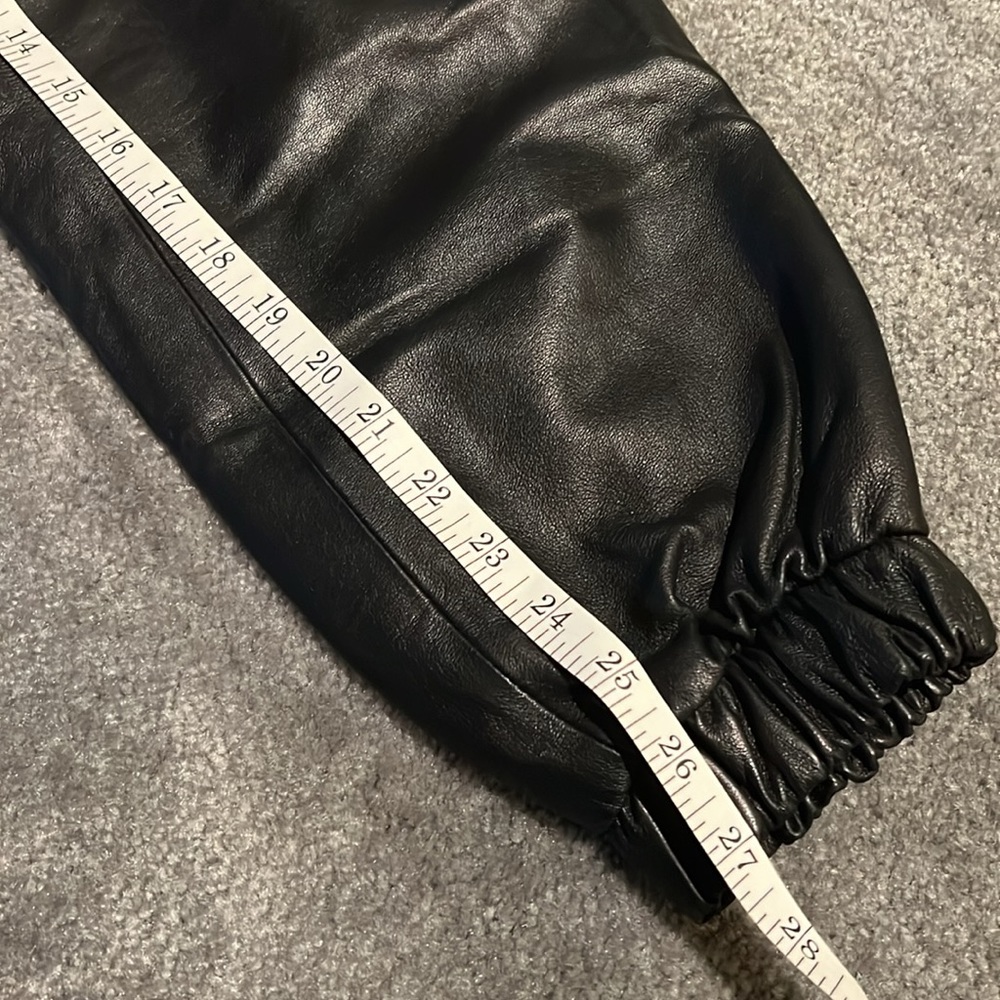 Antonio Melani Luxury Black 100% Leather Jogger Pants for Women - Picture 10 of 16